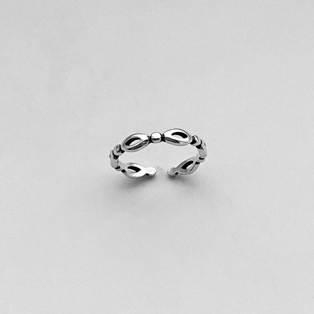 Sterling Silver Bows Toe Ring, Silver Ring - image 2